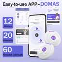 Wireless TENS Unit Two Portable TENS Unit Muscle Stimulators for Pain Relief, Featuring 6 TENS Modes and 6 EMS Modes with a Stylish PU Carrying Case and Can be Controlled Via an APP.