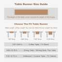 2 x White Christmas Tree Table Runner 95 Inch Long, Ideal for Gifting, Draping Xmas Holiday Table Runner with Dark Green Fringes, Seasonal Winter Kitchen Dining Table Decoration for Home Party 14x95 Inch