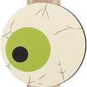 Halloween Boo Door Decorations Cute Halloween Ghost Wall Decor Sign Eyeball Sign Wooden Door Wreath Hanging Decor for Porch Wall Party Indoor Home, 25 x 8 Inch