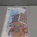 PHOGARY 2 Pack Christmas Tablecloths Gingerbread Tablecloth, Gingerbread House Tablecloths Disposable Christmas Plastic Tablecloth for Winter Holiday Party Ginger Bread Xmas Decorations 51"X86"