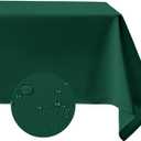 Green Christmas Tablecloth - 60 x 84 Inch Rectangle Table Cloth, Waterproof and Wrinkle Resistant Washable Polyester Table Cover for Dining Table, Buffet Parties, 60 x 84 Inch