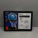 AND1 Over The Door Mini Hoop: - 18”x12” Pre-Assembled Portable Basketball Hoop with Flex Rim, Includes Two Deflated 5” Mini Basketball – Green/ Red