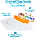 Crayola Color Wonder Magic Light Brush, Mess Free Painting Station for Kids, Gift for Kids, Learning Toddler Activity Toy, Ages 3+