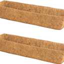 Paquete de 2 forros de coco de 30 pulgadas para jardinera, jardinera de fibra de coco natural de repuesto para plantas al aire libre, flores, exteriores, jardineras de fibra de coco, porche,