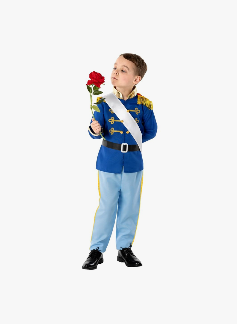 fun shack Boys Prince Costume - Kids Prince Charming Dress Up Outfit for Boys - Royal Dress Up Costume for Kids Size M