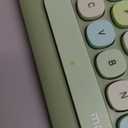 Wireless Keyboard and Mouse Combo, Colorful Ergonomic Full Size Retro LowNoise Keyboard with Cute keycaps, Compatible with Windows, PC, Perfer for Home and Office Keyboards (Green)