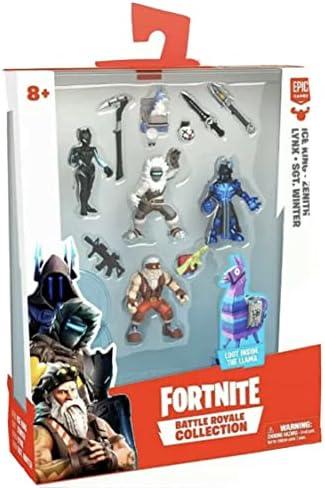 Fort Nite Battle Royale Minifigure 4-Pack Action Figure Set (Includes Ice King, Zenith, Lynx & SGT. Winter)