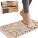 Portable Foot Massager Mat, Acupressure Mat for Feet, Reduce Plantar Tension Promote Blood Circulation, Small Reflexology Mat for Long Sitting, Anti Fatigue Office Standing Desk Mat