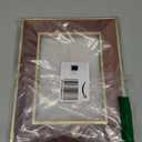 Isaac Jacobs Velvet Picture Frame with Metallic Gold Double Border, Photo Frame, Horizontal & Vertical, Made for Tabletop & Wall Display, for Home and Office (5x7, Terracotta)