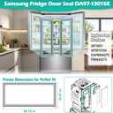 Upgraded DA97-13015E Refrigerator Door Gasket for Samsung Refrigerator Door Seal Replacement 3973651 AP5915104 PS9604275 Compatible with Samsung French Door Gasket RF23HCEDBSR RF28HDEDBSR RF28HDEDTSR