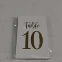 Gold Wedding Table Numbers 1-10, Gold Table Numbers For Wedding Reception Decorations, Table Number Cards 1-10 With Head Table Number, Paper Table Markers For Wedding, Restaurant, Events