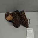 Amazon Essentials Women's Ankle Strap Block Heel Nola Sandals, Leopard Faux Suede, 9.5