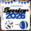 Yaomiao Senior 2026 Sign Graduation Props Grad Decorations Senior Black Blue Graduation Table Centerpieces Class of 2026 Sign for High School College