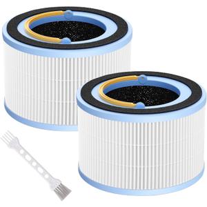 2 Pack Sprout Filter for LEVOIT Sprout Replacement Filter, 3 layer Filtration System, High-Efficiency Activated Carbon LRF-B851-WNA