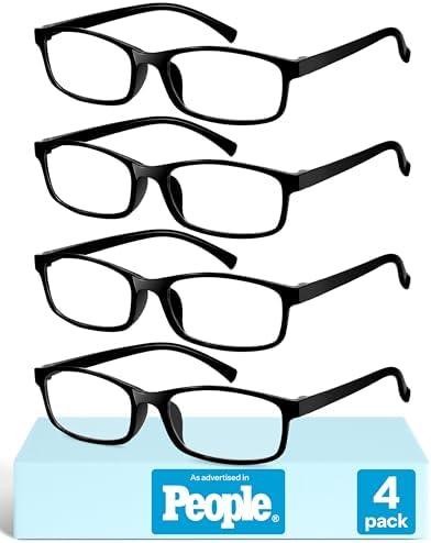 Gaoye +6.0 Multi Pack Reading Glasses - Blue Light Blocking Lenses, TR90 Frames, UV400 - Eyeglasses with Clear Vision