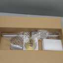 Hardwired Picture Light for Wall, 24 Inch Modern Brass Dimmable Frame Light with Adjustable Swing Arm, 3CCT LED Art Display Light for Paintings,120 Volts Gallery Wall Light, Hallway Vanity Light, 8W (Gold)