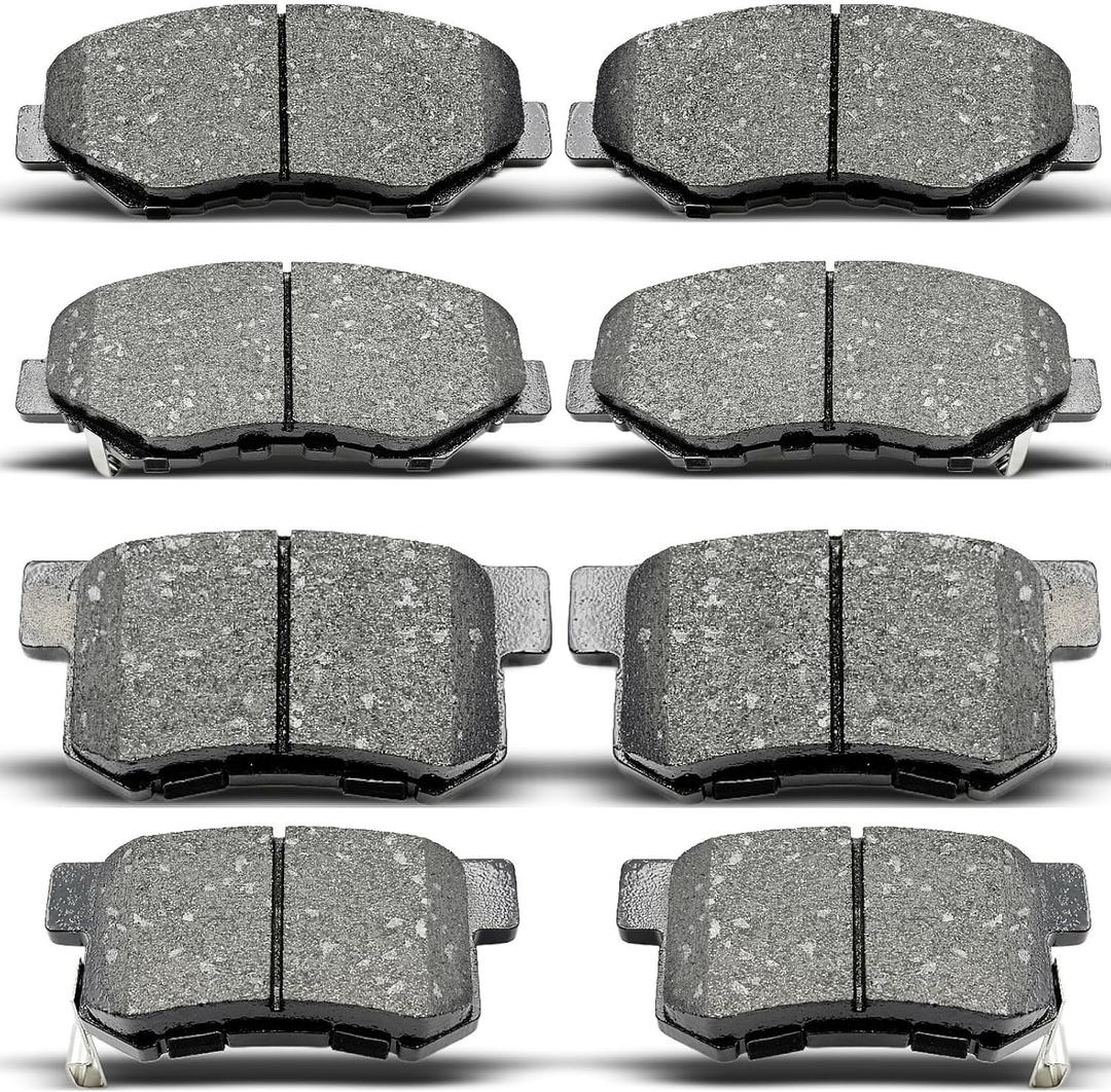 Front & Rear Ceramic Brake Pads Set Compatible with 2013-2015 Acura ILX,2012-2015 Honda Civic