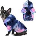 Mklhgty Tie Dye Dog Hoodie Puppy Sweater Sweatshirt, Cold Weather Coat Pet Clothes for Dog Cat, XXL, Blue