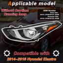 TODO Headlight Assembly Compatible with Hyundai Elantra 2014-2016 Driver Left Side 92101-3Y500 USA-BUILT 92101-3X280