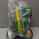 Amyhill Beach Theme Party Supplies Beach Ball Favor Cups with Straws and Lids, 10 oz Plastic Swimming Pool Cups Bulk for Kids Birthday Summer Party(12 Set)