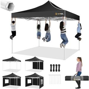 COBIZI 12x12 Pop up Gazebo on Clearance with Mosquito Netting,carpas para Patio Deals,Outdoor Canopy Tent with Portable Carrying Bag, Patio Gazebo for Garden Backyard, Lawn & Beach,Grey (12x12ft (Double Roof))