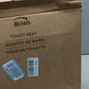 Bemis 7300SLEC Slow Close Toilet Seat, Easy Clean Hinges and Durable Plastic Seat, Made in USA, Elongated, White