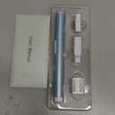 Eyebrow & Facial Hair Trimmer, Precision Detailer with Rinseable Blade, Battery Operated, Double-Sided Razor for Fine Hair, Chin & Peach Fuzz, Compact Pen Size, Safe & Gentle Touch-ups (Cadet Blue)