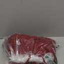 Red Christmas Tree Skirt 48 Inch Ruffled Red Round Christmas Tree Mat Acrylic Fiber for Xmas Home Party Decorations