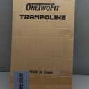 40''/45''/50'' Rebounder Trampoline for Adults, 450-550 lbs Foldable Mini Trampoline with Handle  Indoor Outdoor Fitness Trampoline with Resistance Bands for Cardio, Balance & Family Exercise (Black-Green)