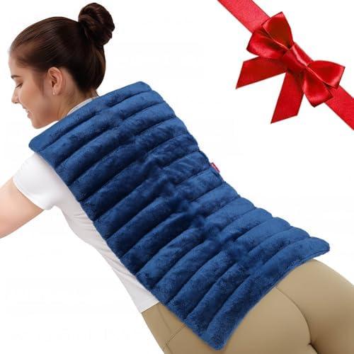 Comfytemp Large Microwave Heating Pad for Back Pain Relief, Period Cramps, 12x22 3.6LB Moist Microwavable Heating Pads, Warm Compress for Neck Shoulders, FSA Eligible HSA