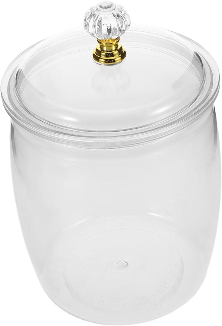 Ciieeo Airtight Plastic Storage Jar with Lid Large Capacity Food Storage Container for Kitchen for Snacks Candy Tea and Cookies
