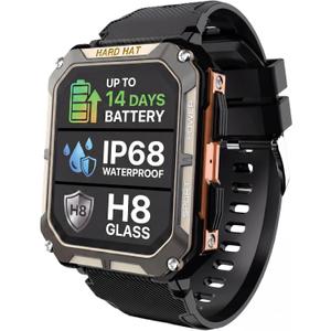 Rugged Smart Watch for Men, Original Smartwatch, Waterproof Digital Watch for The Toughest Jobs, with Fitness Trackers, Heart Rate Monitor, IP68, Pedometer, Workout Modes and More