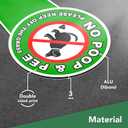 4 PC No Pooping Dog Signs for Yard, 12x6 DS Dibond Keep Off Grass Sign, No Dogs Allowed