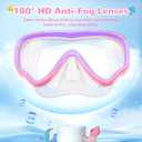 VegoVia Kids Swim Goggles with Nose Cover, Anti Fog Wide View Clear Swim Mask for Kids Youth 3-15, Anti-Shattered No-leak