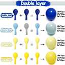 Royal Blue Yellow Balloon Garland Double Stuffed Pastel Yellow Dusty Blue Balloon Arch Kit for Baby Shower Graduation Birthday Wedding Summer Party Decor