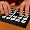 Arrowbash Brailled Bingo Game Playing Board Plastic Braille Alphabet Board for the Blind and Sighted, Home, Parties, Adults, Seniors, Teenagers Gifts