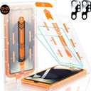 MRGLAS 2+2 Packs for Samsung Galaxy S25 Ultra Screen Protector 6.9'' with Camera Lens Protector [Auto-Dust Removal] [100% Fingerprint Unlock] HD 9H Tempered Glass 10X Military Protection, Zero-Bubble