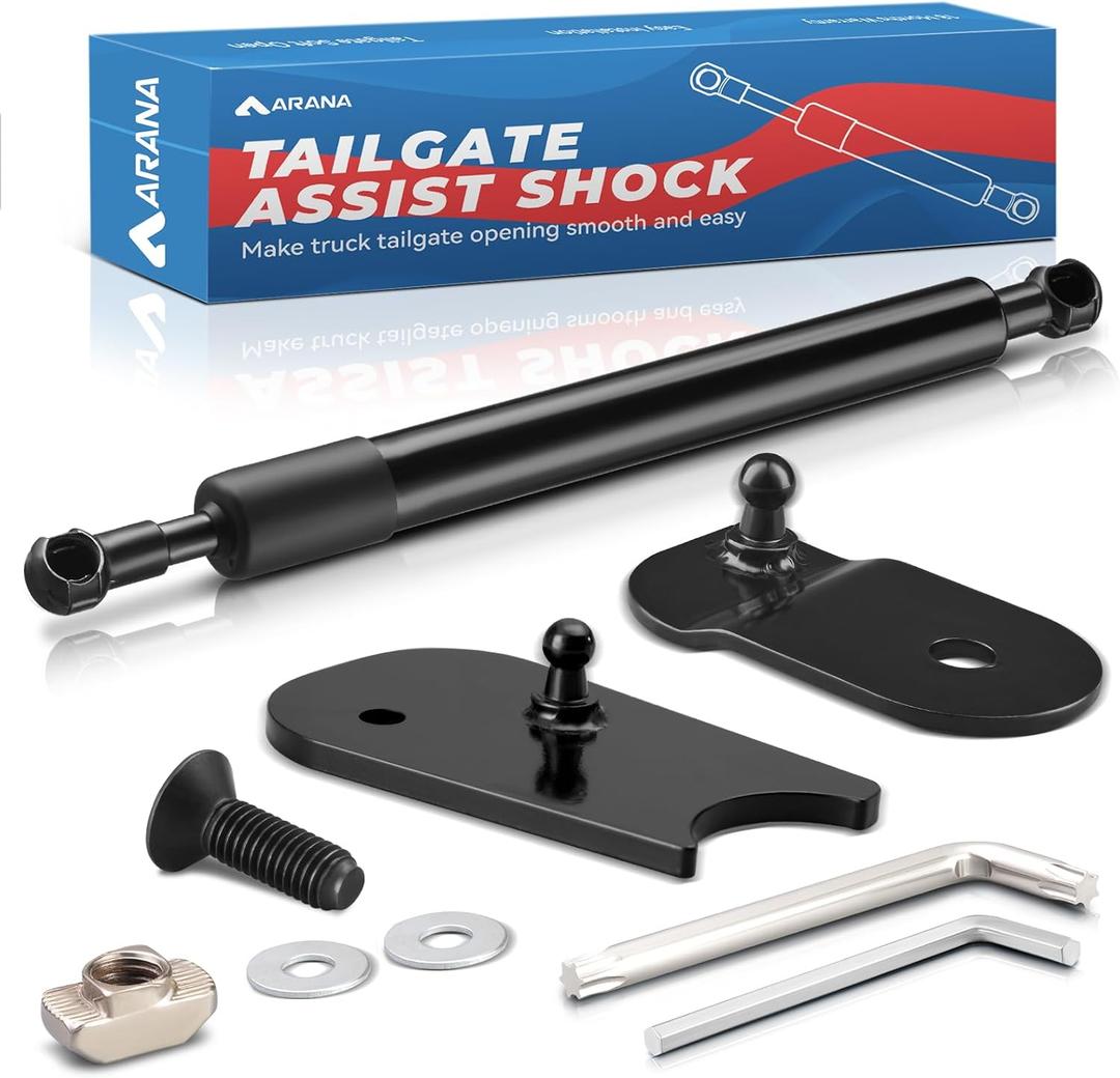 ARANA Tailgate Assist Shock for Ford Maverick, 2022-2025 Maverick Truck Tailgate Slow Drop Accessories, Tail Gate Mods Damper Kit Fits Ford Maverick Hybrid XL XLT LARIAT(All Tools Provided)