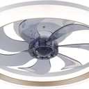 Ceiling Fan with Lights, Ceiling Fan Flush Mount 20inch,socket Fan Light with Remote Reversible, Dimmable, Quiet for Bedroom Indoor Use(Gold)