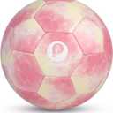 Size 4 Soccer Ball, Kids Soccer Balls for Girls Boys Youth Children Training Backyard School Indoor Outdoor Ball with Pump Gift (Tie Dye Red)