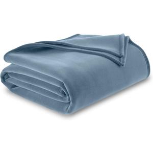 Vellux 1B07056 Original Insulating Core Hotel Style Solid blanket Machine Washable Soft Cozy Warm Thermal Durable Pet Friendly All Seasons Layering Bed Sofa Blankets, Twin, Blue (Twin, Blue)