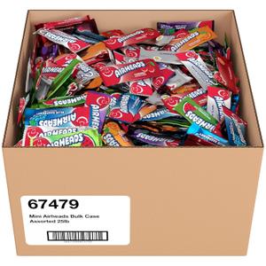 Airheads Mini Candy Bars, Taffy Variety Pack, Individually Wrapped Bulk Candy, Six Assorted Fruit Flavors Artificially Flavored, 25 Pound Box, BBD 01/2027