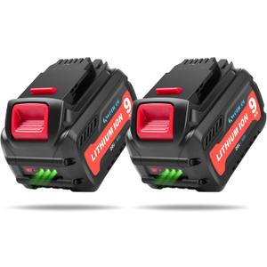 2Pack 20V/60V 9.0Ah Replace for Dewalt 60V Flexvolt Battery, Replacement for Dewalt 60V Battery DCB609 DCB606 DCB612 DCB606-2 DCB200 DCB201 DCB203 DCB204 DCB206 DCB207 DCB209 for Power Tools