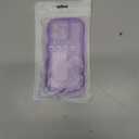 Anuck for iPhone 14 Case Wavy Edge Clear Back Design, Anti-Slip Grip Cute Wave Curly Frame Shape Shockproof Soft TPU & Hard Bumper Protective Phone Case Cover for Women Girls, Clear Purple