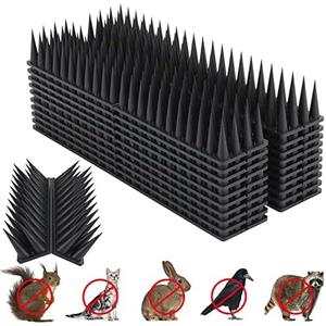 Bird Spikes, 9 Pack Bird Deterrent for Outside, Pigeon Spikes for Raccoon Squirrel Cats Bird Deterrent Spikes for Fences and Roofs to Keep Birds Away (8.4Feet)
