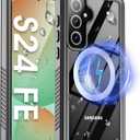 Oneagle Waterproof for Samsung Galaxy S24 FE Case [Fit for MagSafe], 360 Full Body Protective S24 FE Case [IP68 Underwater][Built-in Screen Protector & Lens Protector][12FT Military Grade Shockproof] (Black/Clear)
