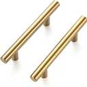 Ravinte 30 Pack 6 inch Cabinet Pulls Brushed Brass Stainless Steel Kitchen Drawer Pulls Cupboard Handles Cabinet Handles 3.75 Hole Center