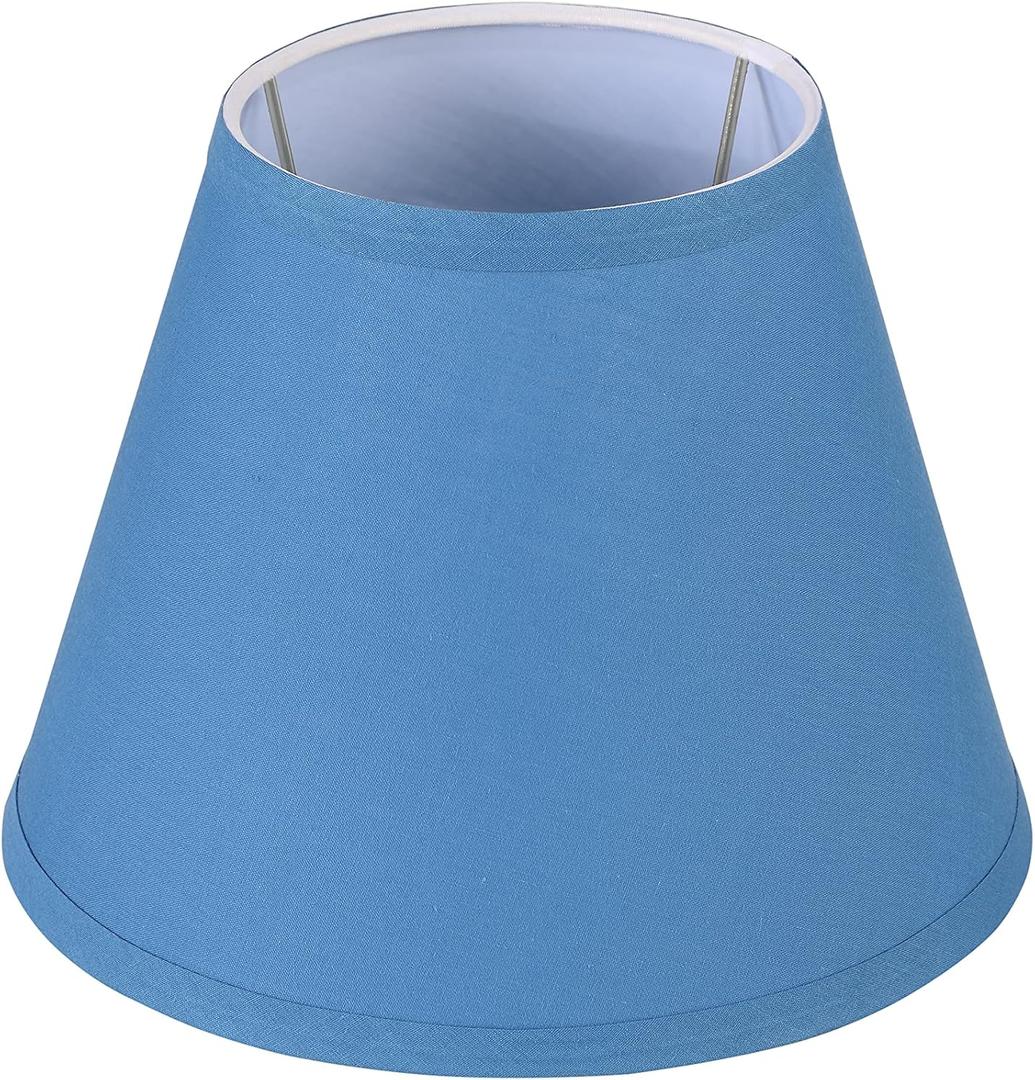 Aspen Creative 58914 Transitional Hardback Empire Shape UNO Construction Lamp Shade in Celadon Blue, 9" Wide (5" x 9" x 7")