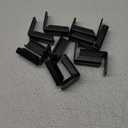 12 Pack Fence Mounting Brackets for 1x1" Square Rails, Carbon Steel Fence Panel Internal Connector with Screws, Black