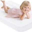 PLULON Kids Air Mattress with White Fitted Sheets, Inflatable Bed 63288 inches Airbed Inflatable Mattress Sheet for Kids Sleepover Tent Slumber Party Camping Sleeping Pad Teepee Tent Air Mattress